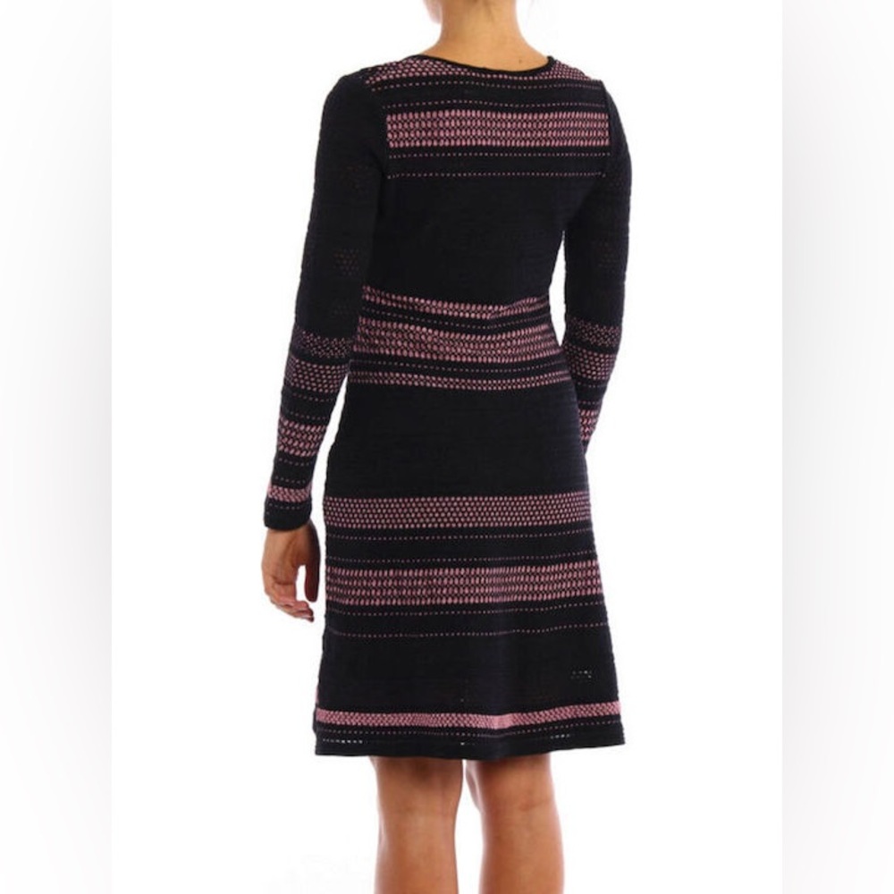 👗👗Valentino by Missoni Elegant Black and Pink Striped Dress Size 40 (US M, 8) - Picture 2 of 16